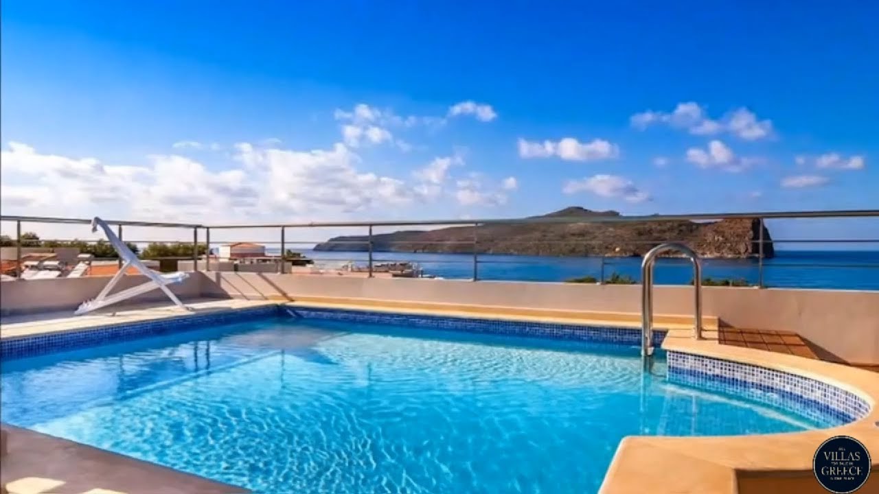 Seafront Villa with Roof Top Pool at Chania Crete for Sale #realestategreece  #crete #chania