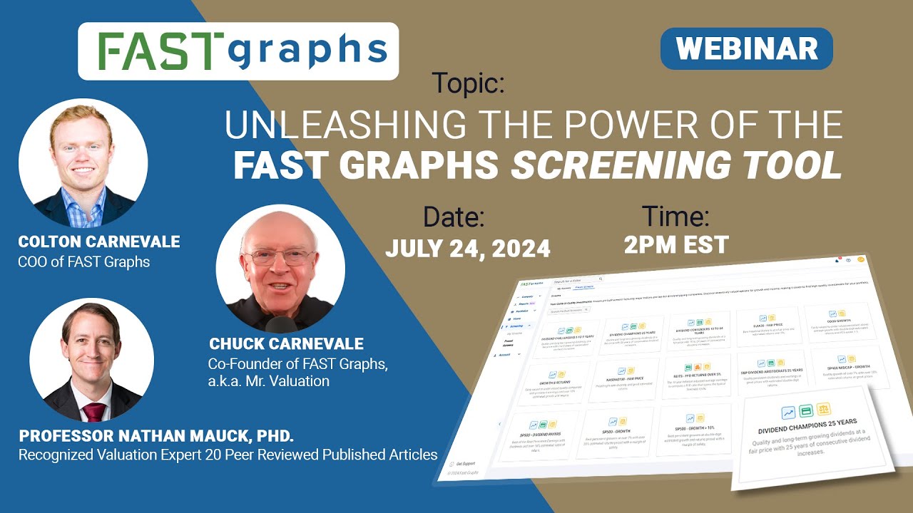 How To Easily Find Great Stocks To Invest In With The FAST Graphs Screening Tool