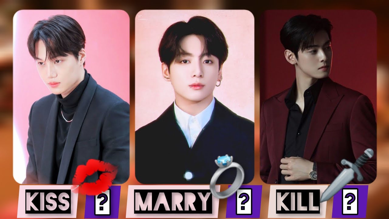 KPOP KISS 💋 MARRY💍 KILL🔪🥀 《 MALE IDOLS 》 || KPOP GAMES || KPOP KISS , MARRY , KILL || #kpop #youtube