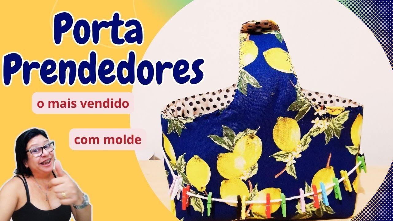 Como fazer um PORTA PRENDEDOR DE ROUPAS muito fácil ! #costuracriativa #façaevenda #retalhos