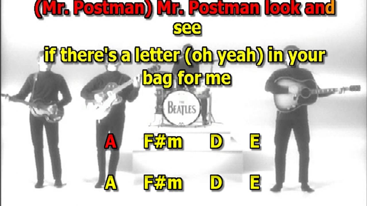 Please Mr Postman Beatles best karaoke instrumental lyrics chords cover