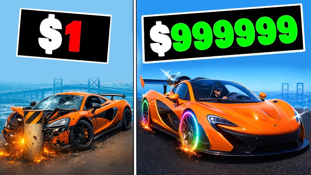 $1 to $1,000,000 McLaren in GTA 5!