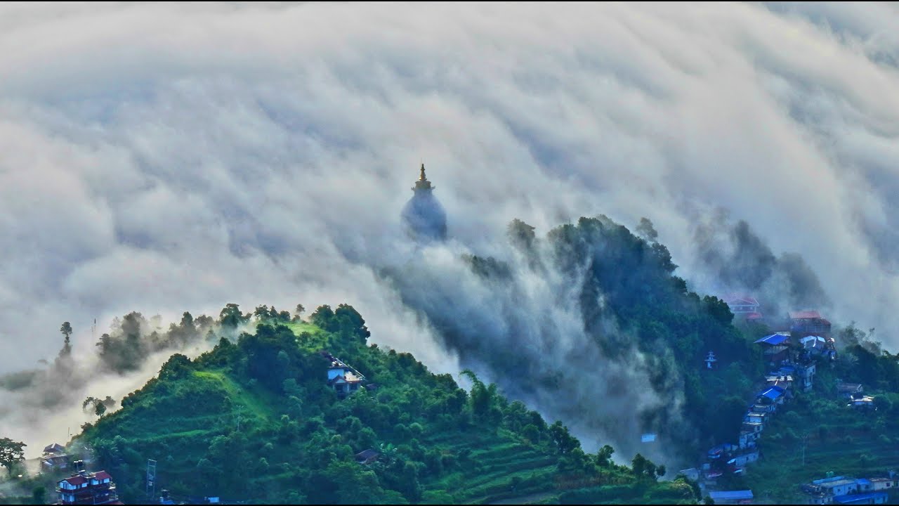 Без разговоров. Статуя Шивы в Гималаях. Сарангкот и Пумдикот. Покхара Непал. 2023. 4К