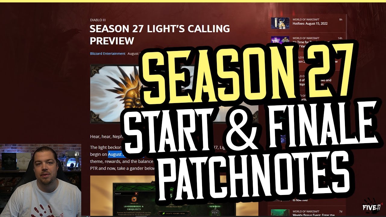 Diablo 3 - Season 27 Start & finale Patchnotes | Magier Buff