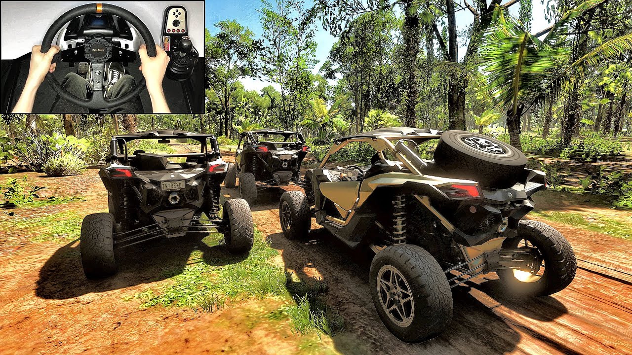 Trio Jungle Trip on CAN-AM Maverick X RS TURBO - Forza Horizon 5 | Steering Wheel Gameplay
