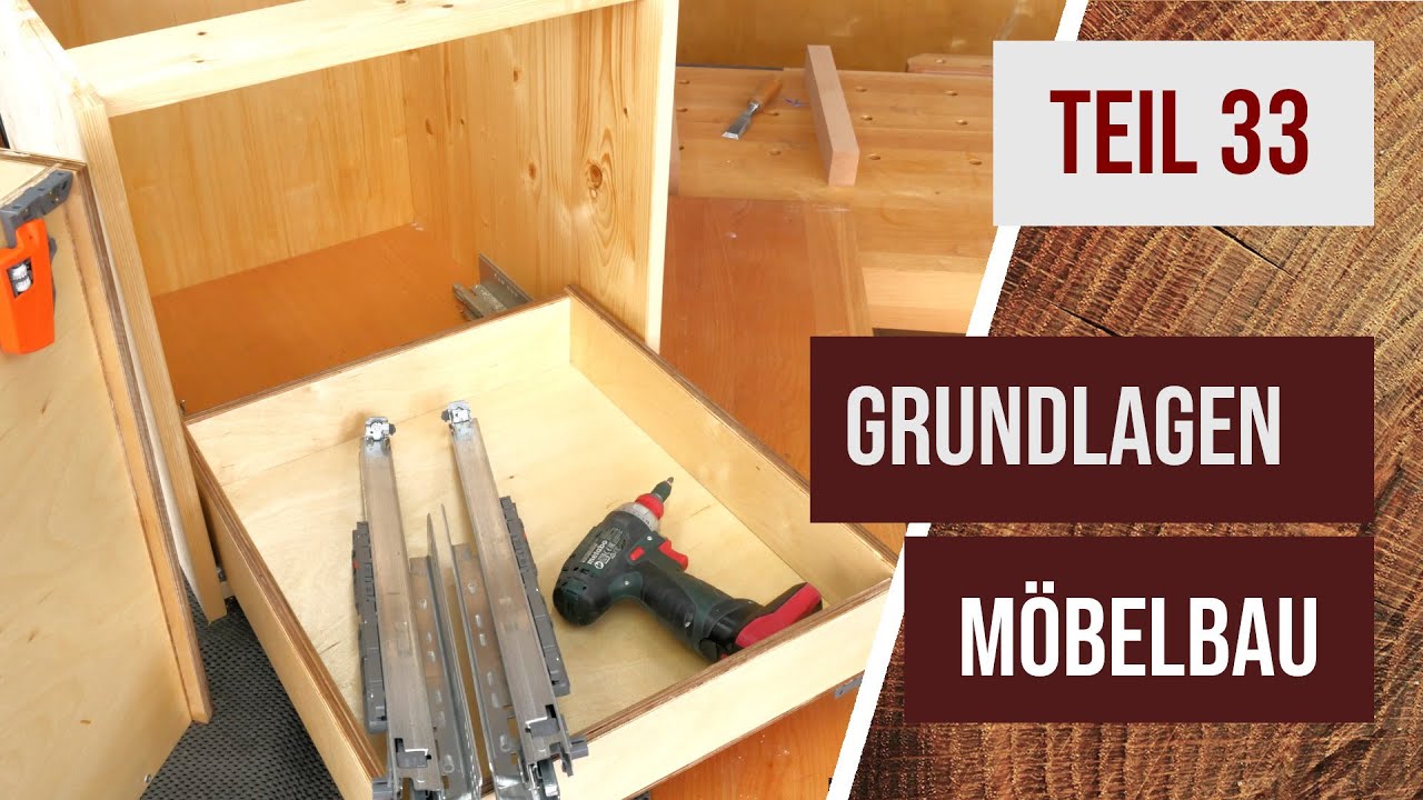 Grundlagen Möbelbau - Teil 33 - Schubladen mit Flachdübeln bauen