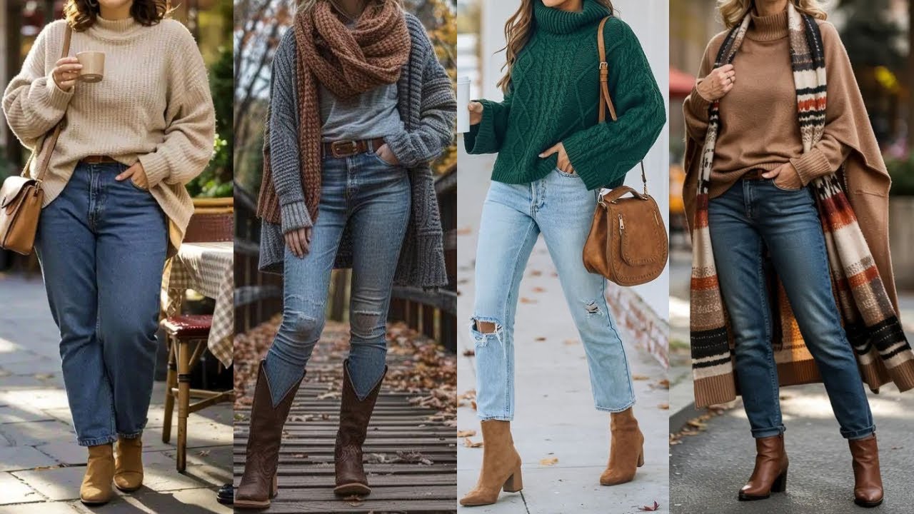Cómo Vestir tus JENANS con Estilo /Outfits CASUALES  para los Días Fríos
