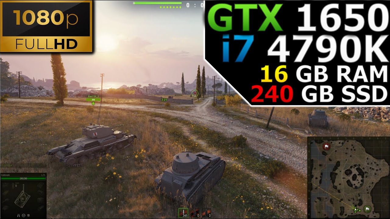 World of Tanks | 1080p | GTX 1650 | i7 4790K | 16GB RAM | 240GB SSD