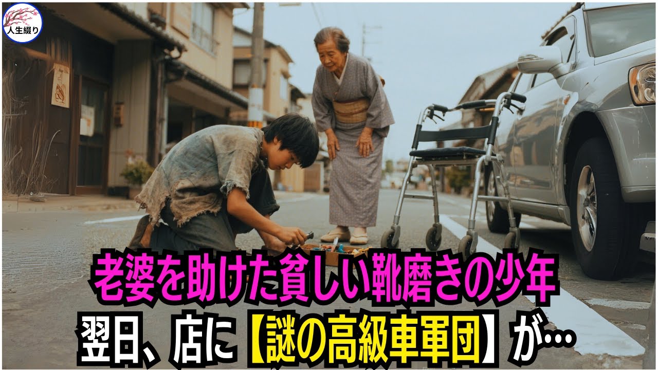 田舎道で老婆の靴を修理した14歳の少年。翌日、彼の店の前に黒塗りの高級車が列をなした…｜人生逆転 #いい話 #感動する話 #朗読