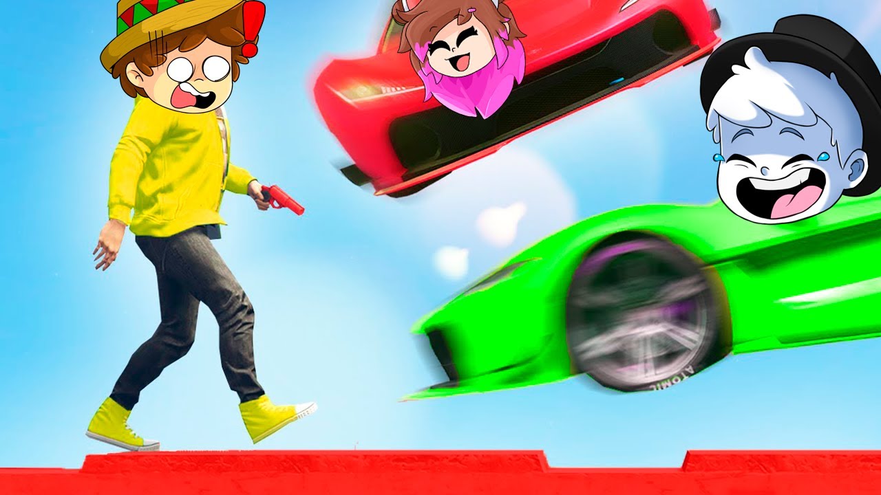 ¡IMPOSIBLE TIRAR a SILVIOGAMER! 😂🚗 AUTOS vs CORREDORES GTA V con SOYDANY y LINGAMES