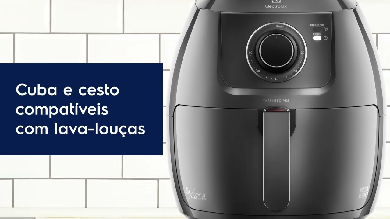 Air Fryer Electrolux por Rita Lobo 6,5L Grafite Family Efficient 1700W EAF50