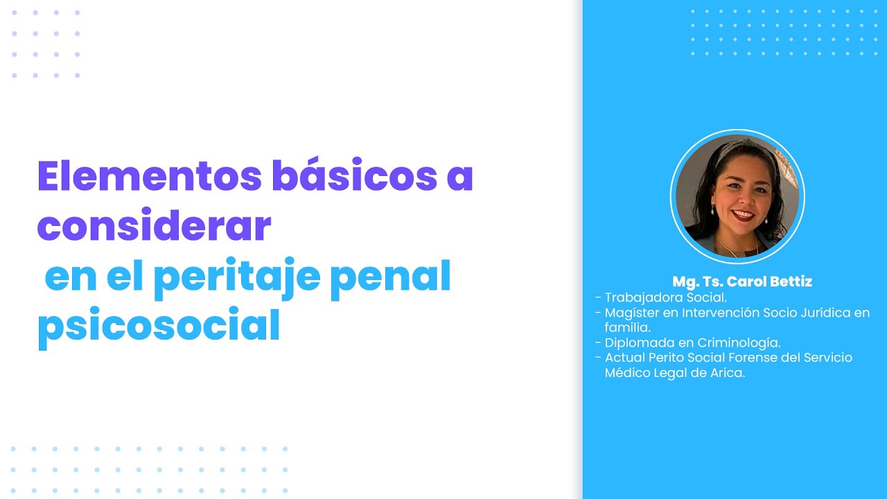 Elementos básicos a considerar en el peritaje penal psicosocial