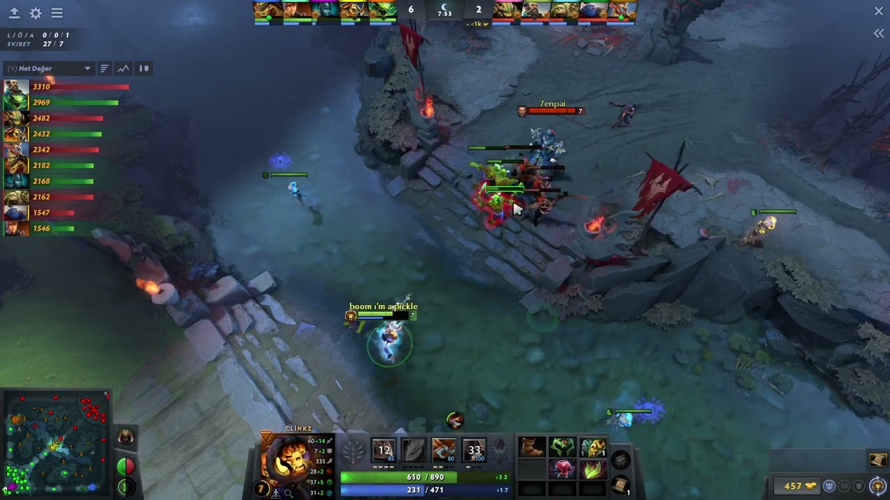Dota 2 Dereceli Ma&ccedil; MİD CLİNKZ