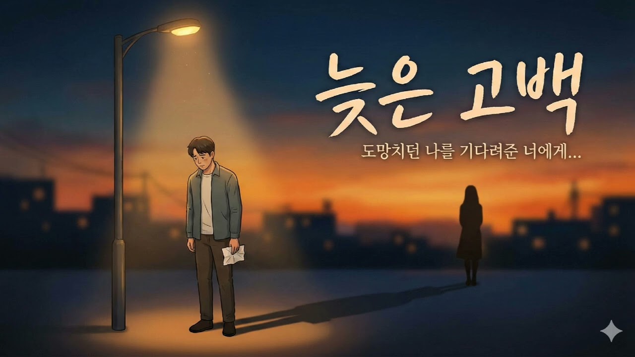 도망치려던 나를 기다려준 너에게... '늦은 고백' (Late Confession) | 남자 감성 발라드