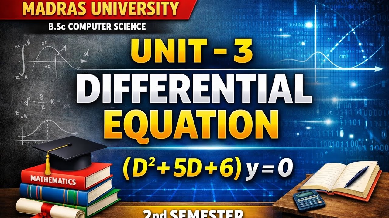 Unit-3 differential equation sums important for the exam💯📚✨