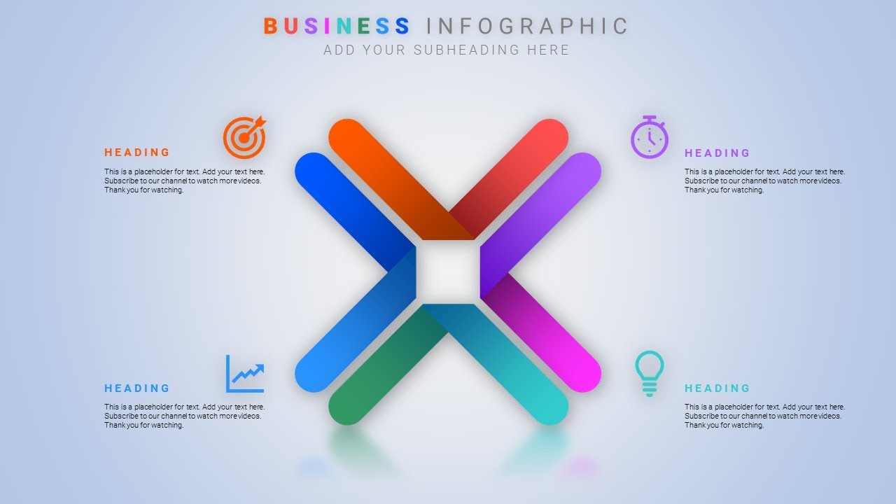 How To Create a 4 Way #Matrix #Business #Infographic Design in Microsoft Office PowerPoint PPT