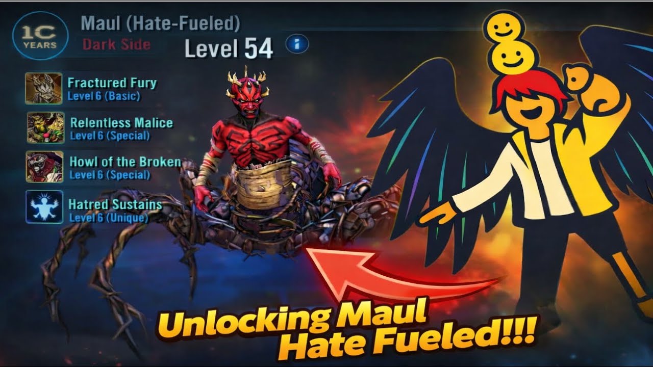 UNLOCKING MAUL HATE FUELED + TESTING (4 Star only...) - Star Wars Galaxy of Heroes