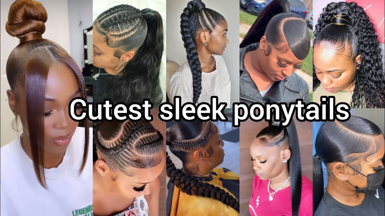 Cutest sleek ponytail hairstyles 2025 | Sleek ponytails styles | Braided ponytail styles