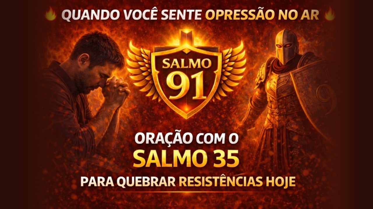 🔥 Quando Você Sente Opressão no Ar — Oração Com o Salmo 35 Para Quebrar Resistências Hoje