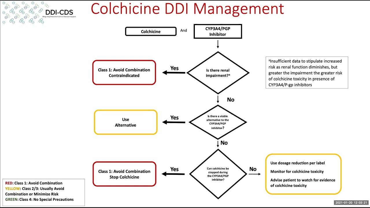 Colchicine CYP3A4 / PGP inhibitors Decision Support Webinar Discussion