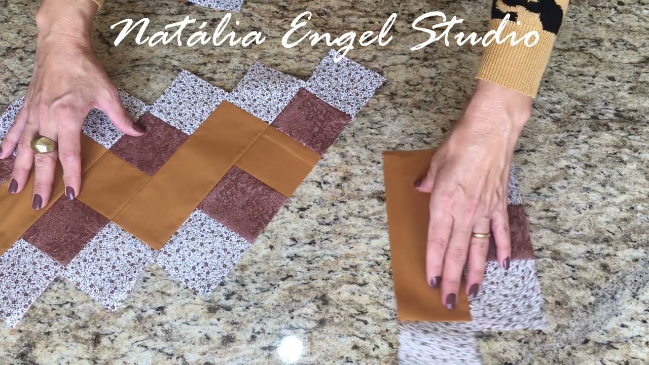 CAMINHO DE MESA em PATCHWORK | MODELO ZIG ZAG | NAT&Aacute;LIA ENGEL