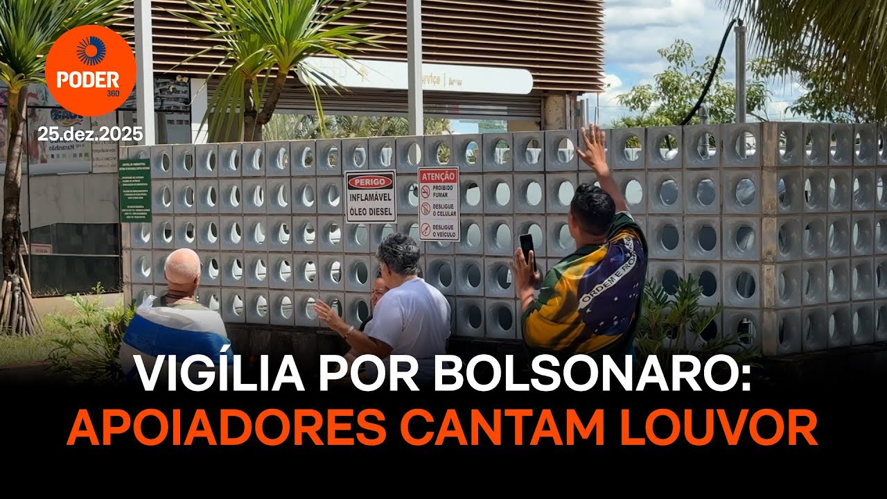 Vig&iacute;lia por Bolsonaro: Apoiadores cantam louvor em frente ao hospital DF Star