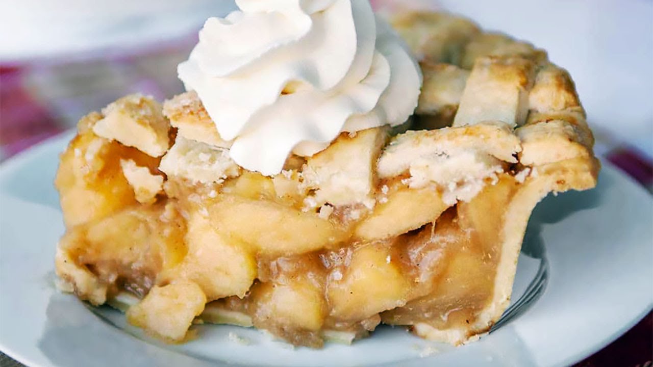 Caramel apple pie with an all butter flaky crust