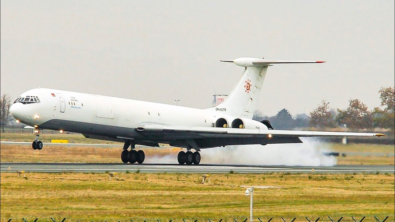 Rada Airlines - The Last Ilyushin IL62 Freighter IN THE WORLD! - Landing And Takeoff from Belgrade