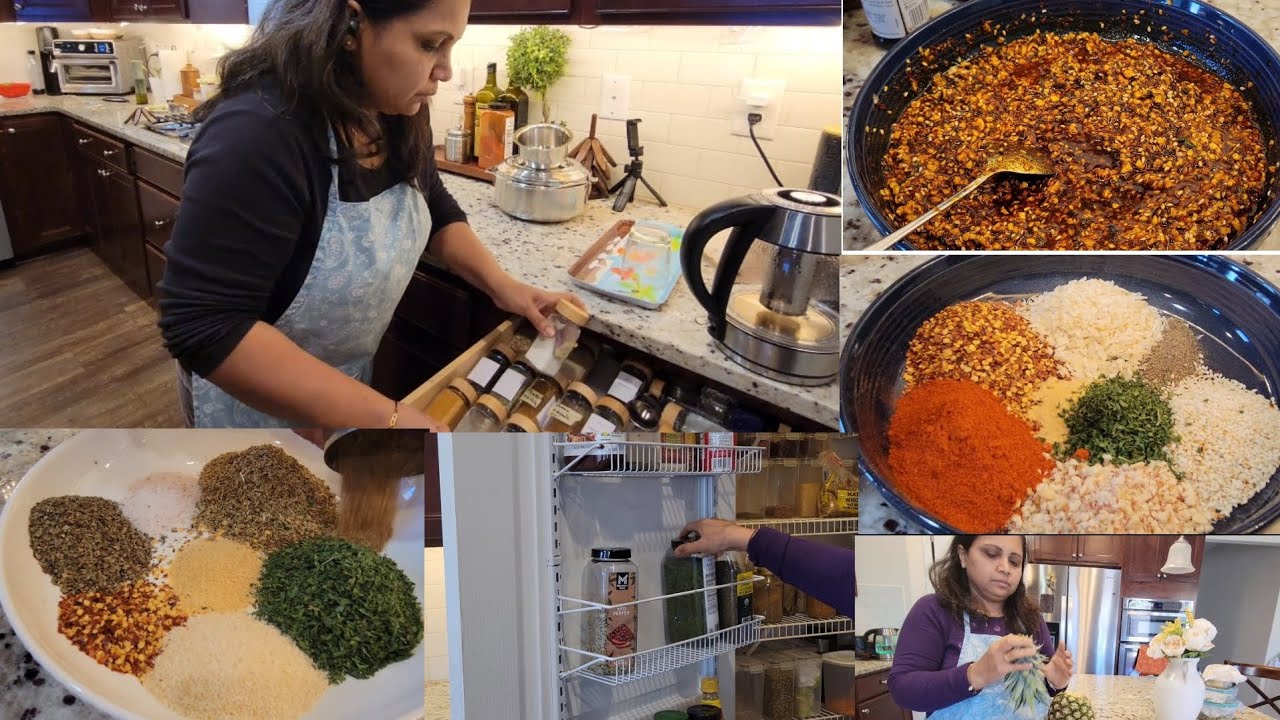 Day in my life|Homemade Chili oil and pizza seasoning| Air fry chana dal| Dailyvlog 