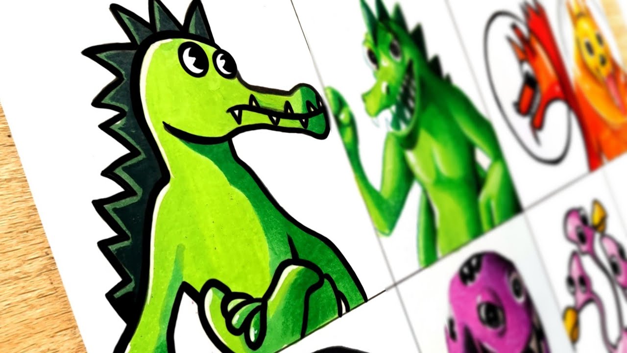 Drawing New Monsters Cartoon vs Realistic [ Garten Of Banban 4 ]