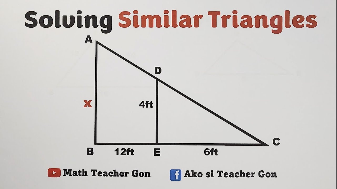 Решение подобных треугольников от @MathTeacherGon
