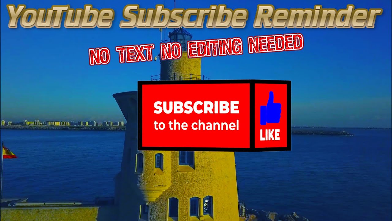 No Text YouTube Subscribe Reminder - Free Download