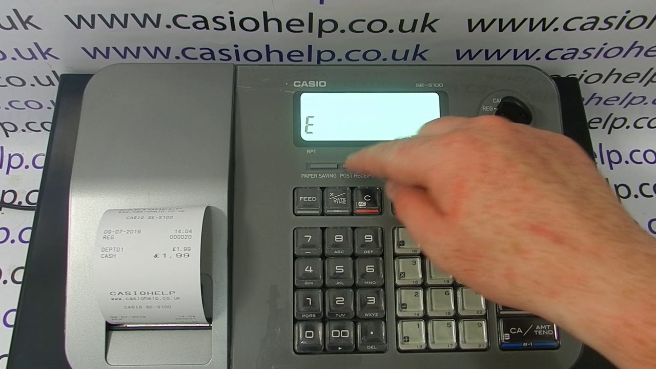 You Can't Program Copy Receipt Function On Casio SE S100, But You Can Use POST RECEIPT