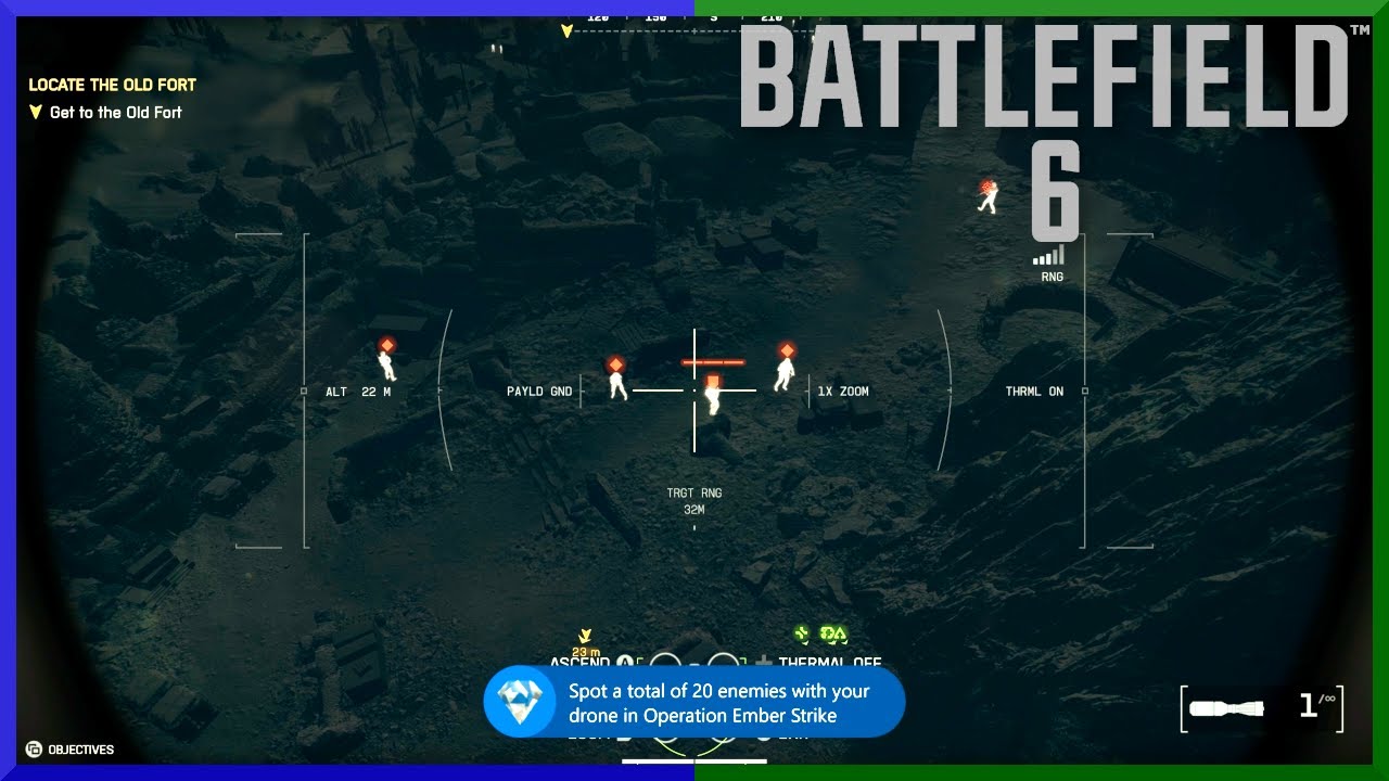 Battlefield 6 — найдите 20 врагов с помощью дрона в операции «Удар Эмбера» (Руководство по трофею...