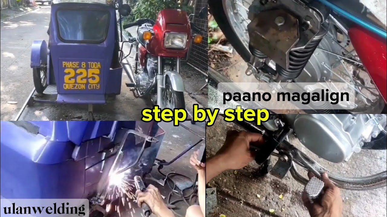 How to attached or mounting a motorcycle to a sidecar #sidecarmaker #alignment  @ulanwelding