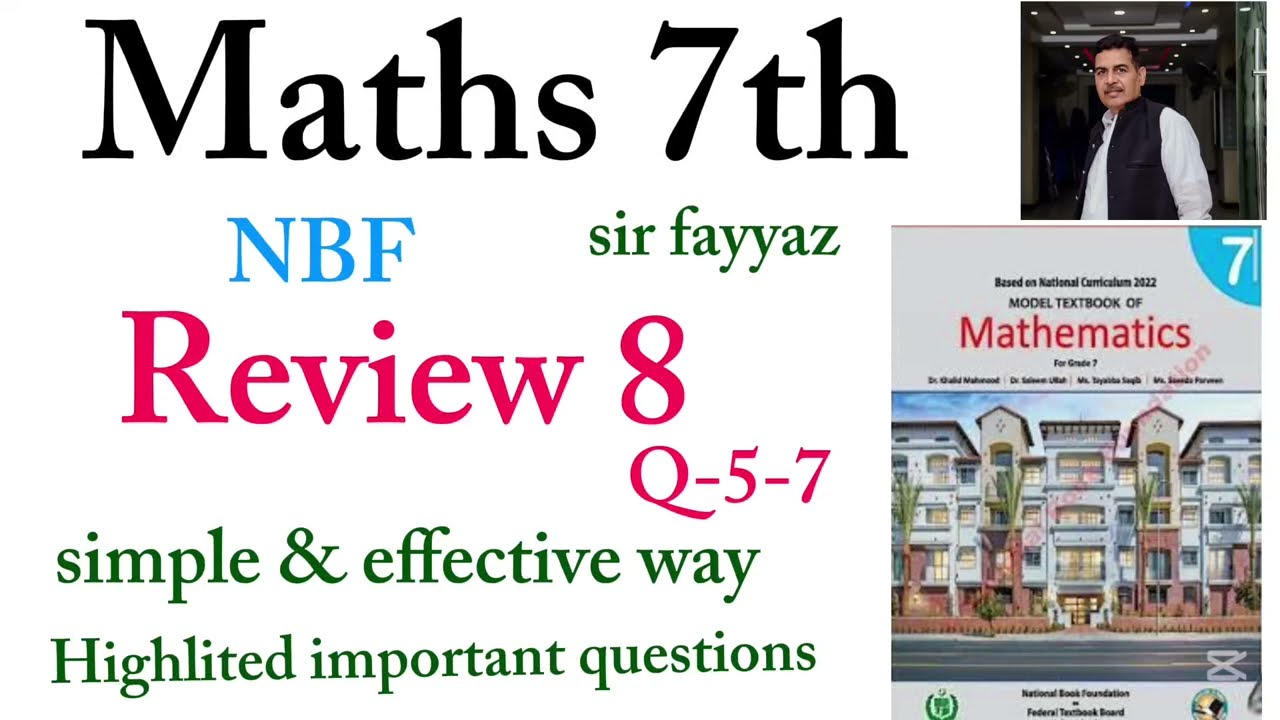 Maths class 7th | Review exercise 8 | rev ex 8 | unit 8 | Q 5-7 | Linear equation | chapter 8