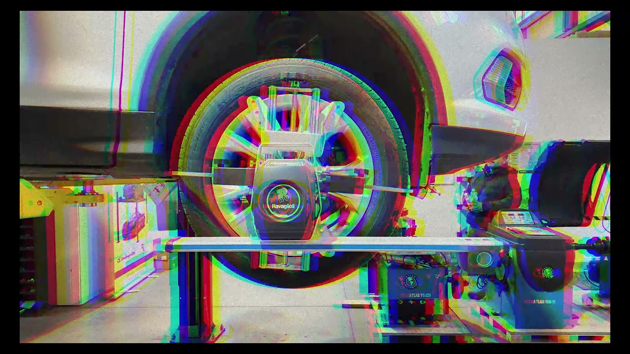 RAVAGLIOLI TD2.0 Multi-Bay Wheel Alignment System performed on a Two-Post Lift