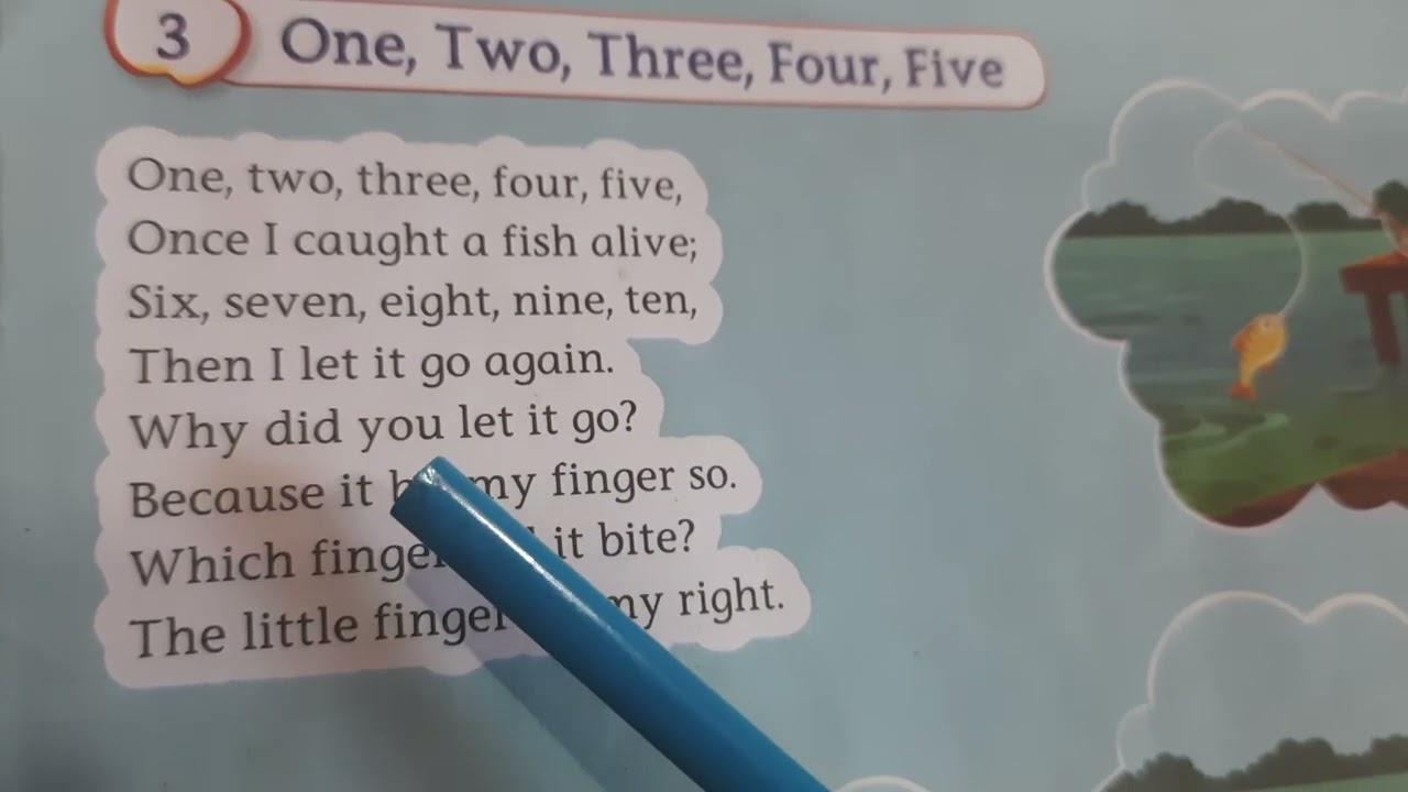 One, two,three, four,five  | pre-primary | Vikas apple book B | jr kg rhyme