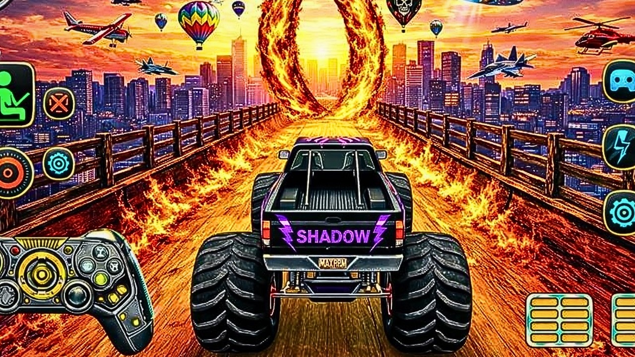 Mega Ramp Monster Car Racing 3D - Extreme Car Stunts -Android Gamepla #MegaRamp #3DGames #carracing