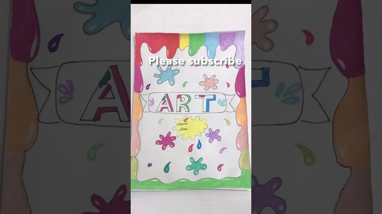 Easy Art book Front page design ideas 