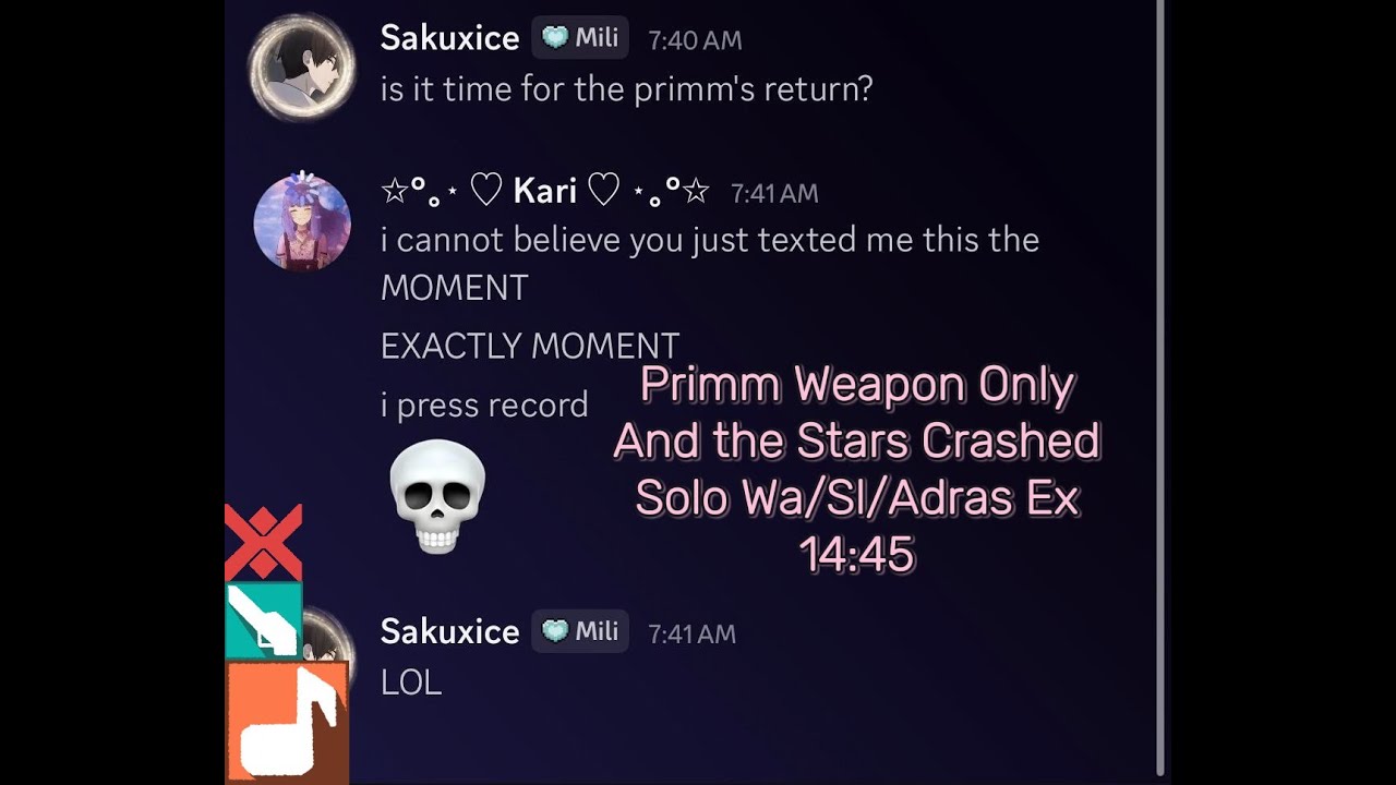 [PSO2:NGS] Solo Primm Weapon Only Malignant Dark Falz Vael - Wa/Sl/Adras Ex Style (