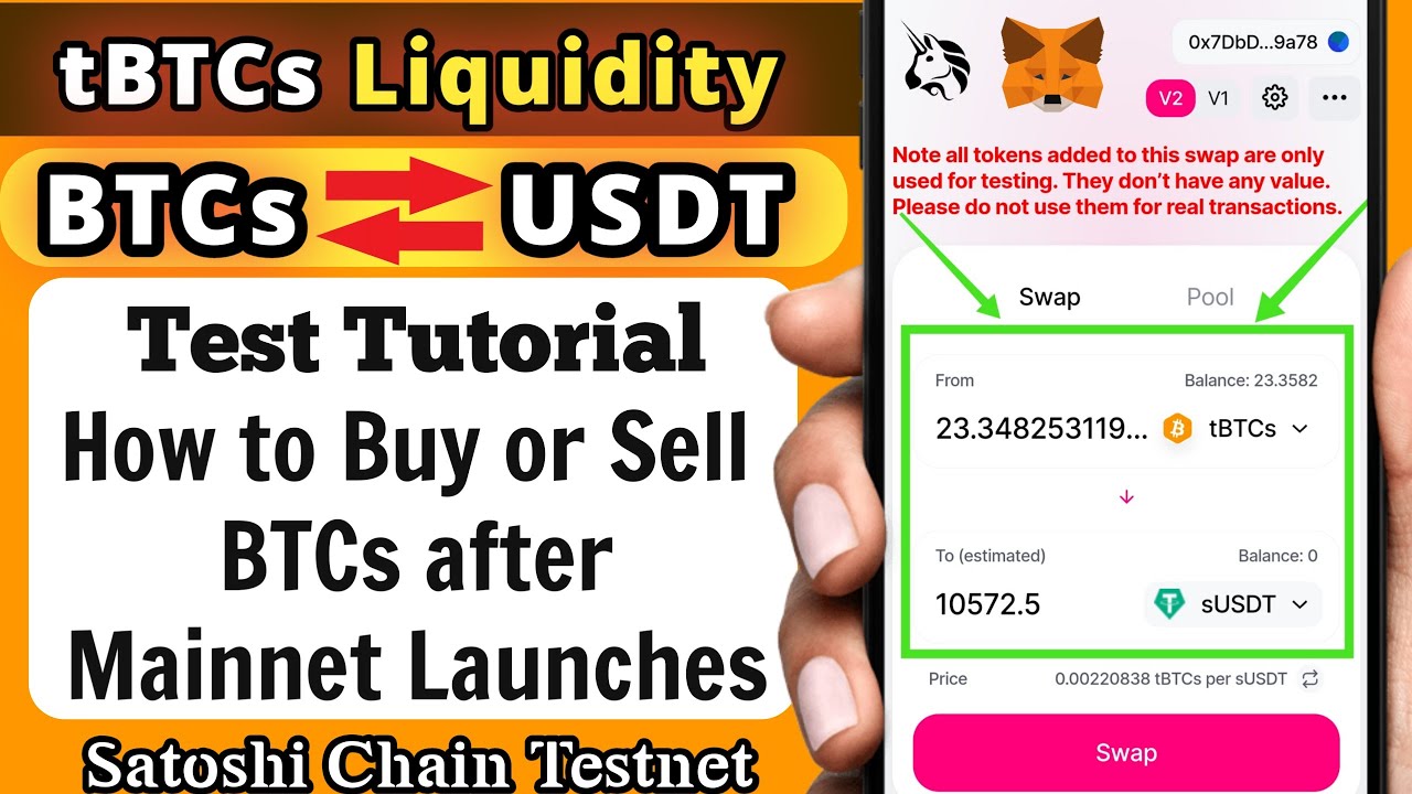 BTCs Testnet UniSwap - Test Swap Full Tutorial - tBTCs | sUSDT - How to Swap BTCs after Mainnet