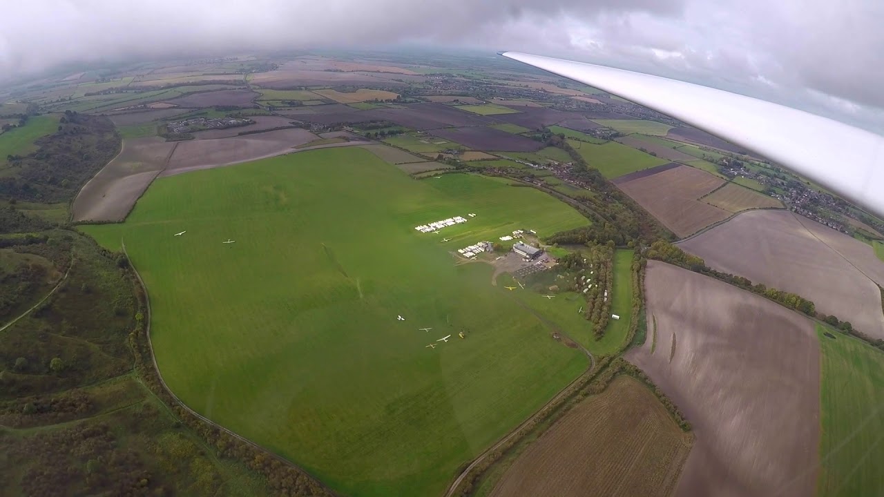 Gliding over Dunstable Downs Bedfordshire. UK.