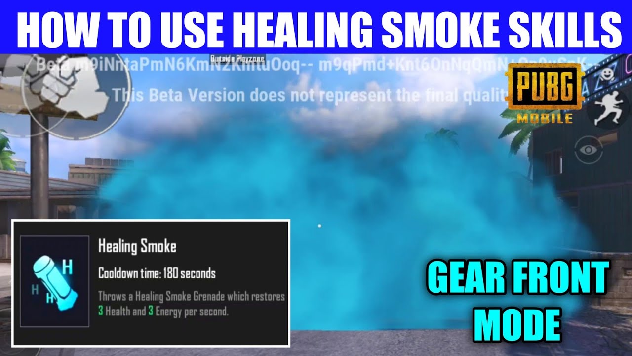 HOW TO USE HEALING SMOKE SKILLS IN GEAR FRONT - ERANGAL || PUBG MOBILE