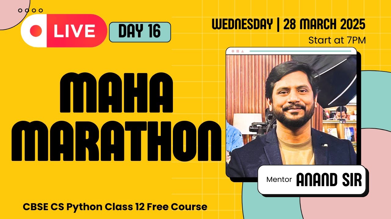 Final Day | CS Class 12 |  Maha Marathon | One Day Preparation