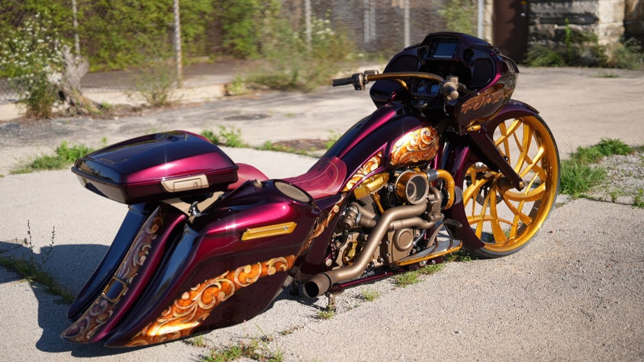 30” WHEEL TURBO HARLEY ROAD GLIDE! The Most Elegant Custom Bagger yet!