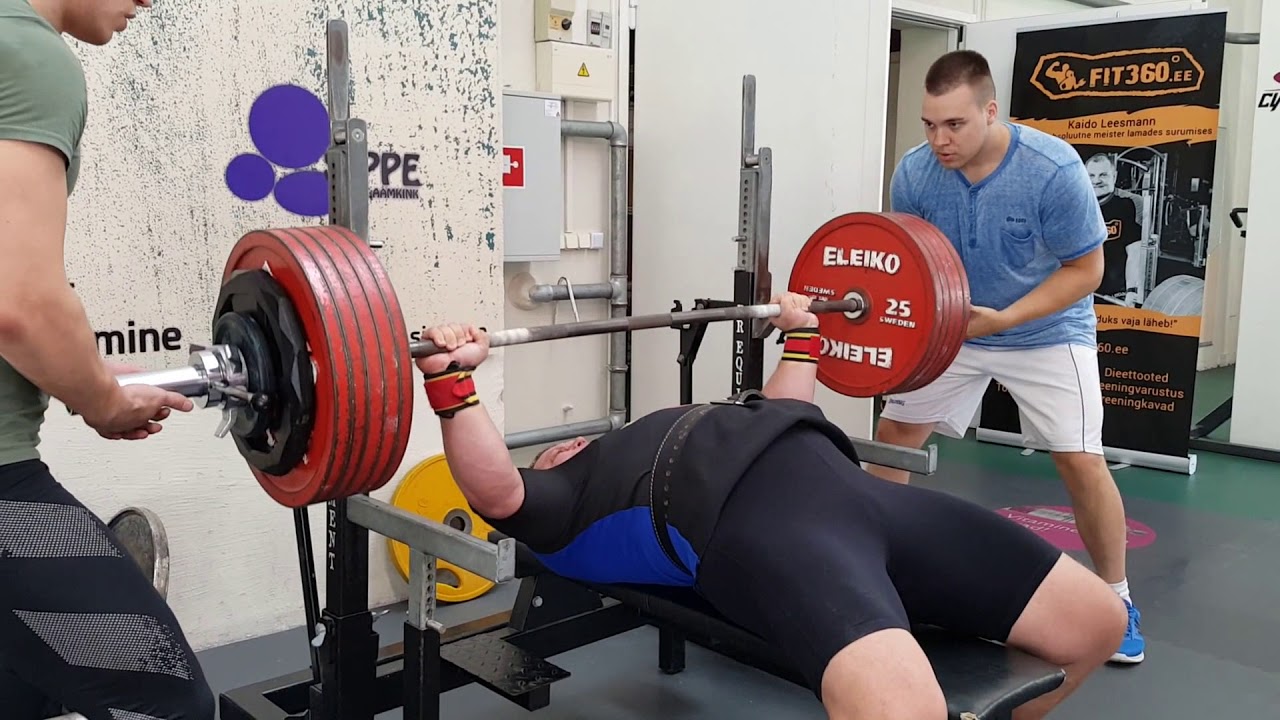 Kaido Leesmann training. Bench press 300kg / 661lbs