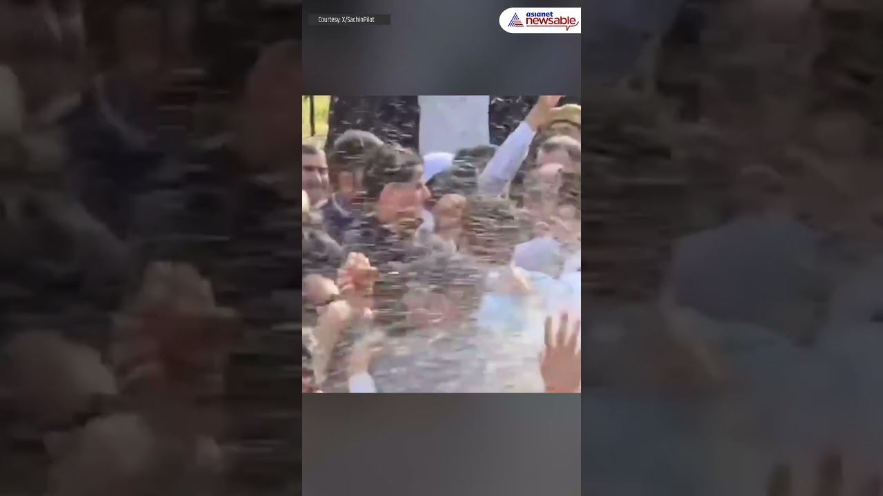 Sachin Pilot Faces Water Cannons During Protest Against PM Modi & HM Shah in Jaipur | WATCH