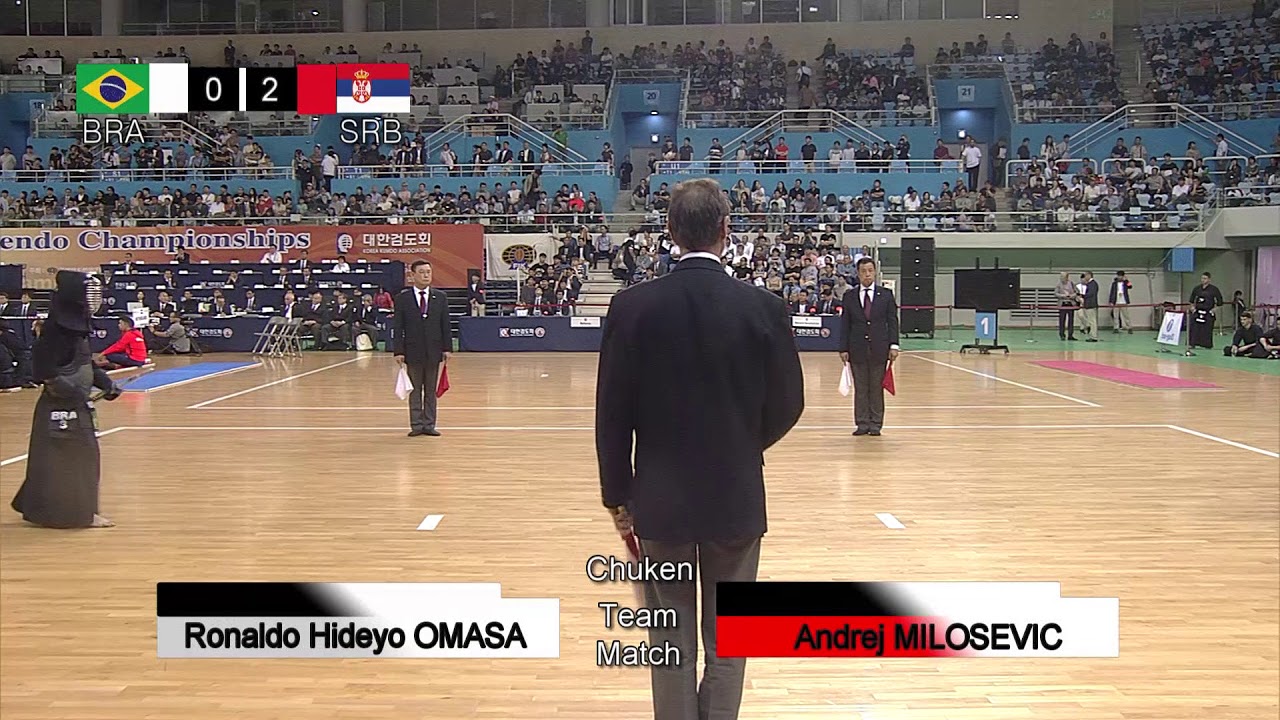 17th World Kendo Championships Men's TEAM MATCH 6ch Brazil vs Serbia