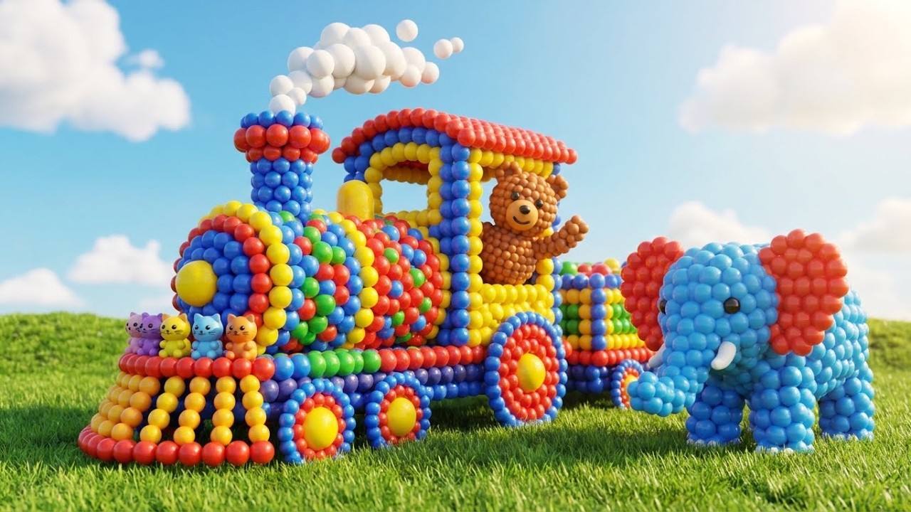 Long Slide Game With Elephant Gorilla Buffalo Hippopotamus Tiger - 3d Animal Game-Funny 3d Animals 8